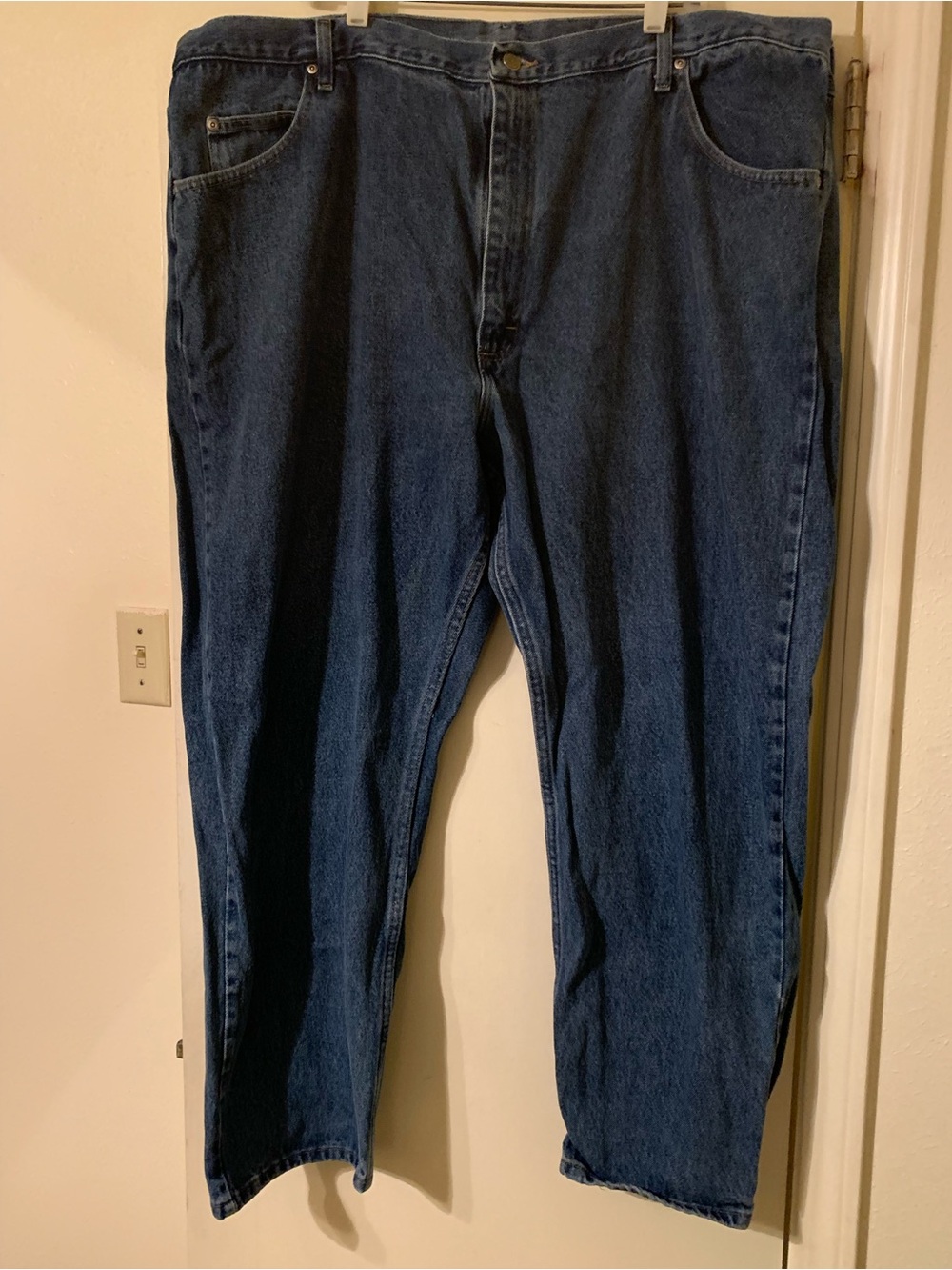 Wrangler Men's Big & Tall Jeans 46×30 Blue Denim Classic Regular Fit Preowned